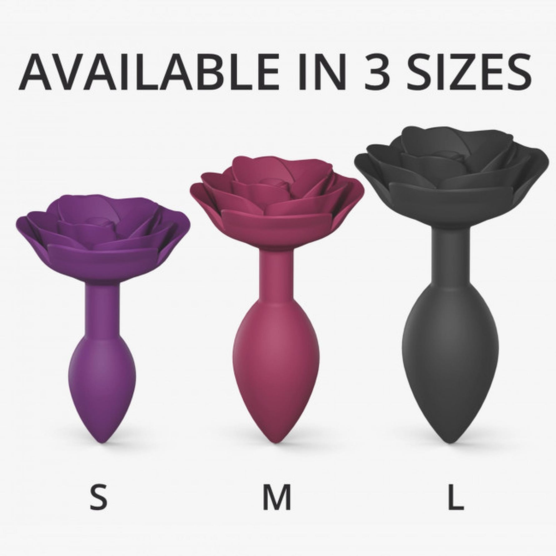 Dop anal din silicon Open Roses Love to Love, violet, S, 8 cm