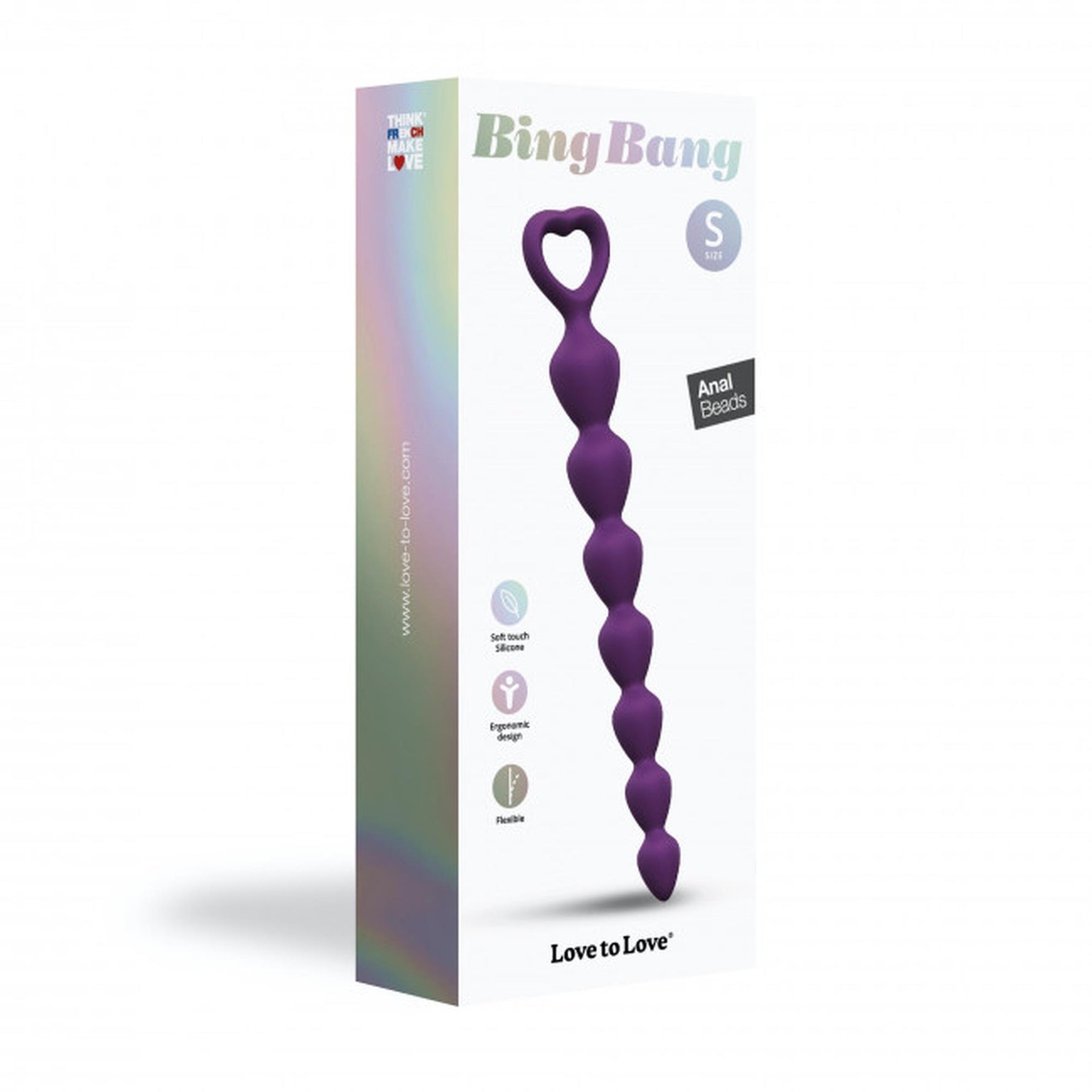 Lanț anal din silicon Bing Bang S, purpuriu, Love to Love