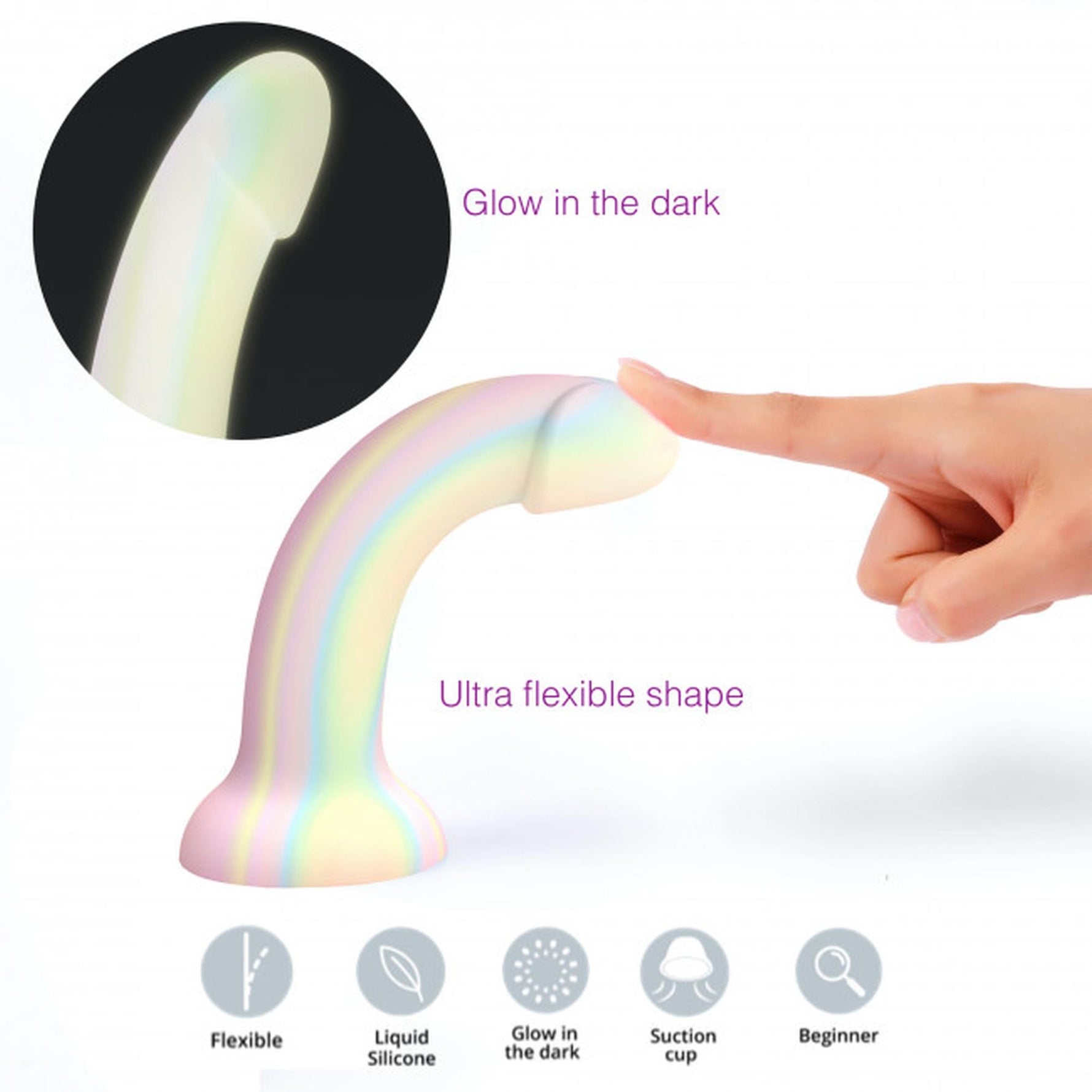 Dildols Fantasia realist din silicon fosforescent