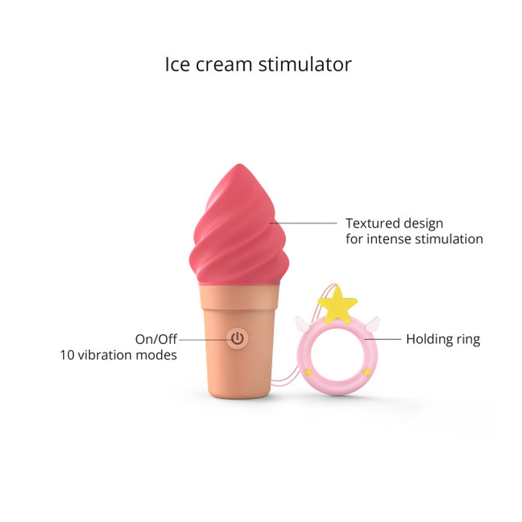 Stimulator clitoridian din silicon cu aromă de zmeură Love to Love Cand'ice
