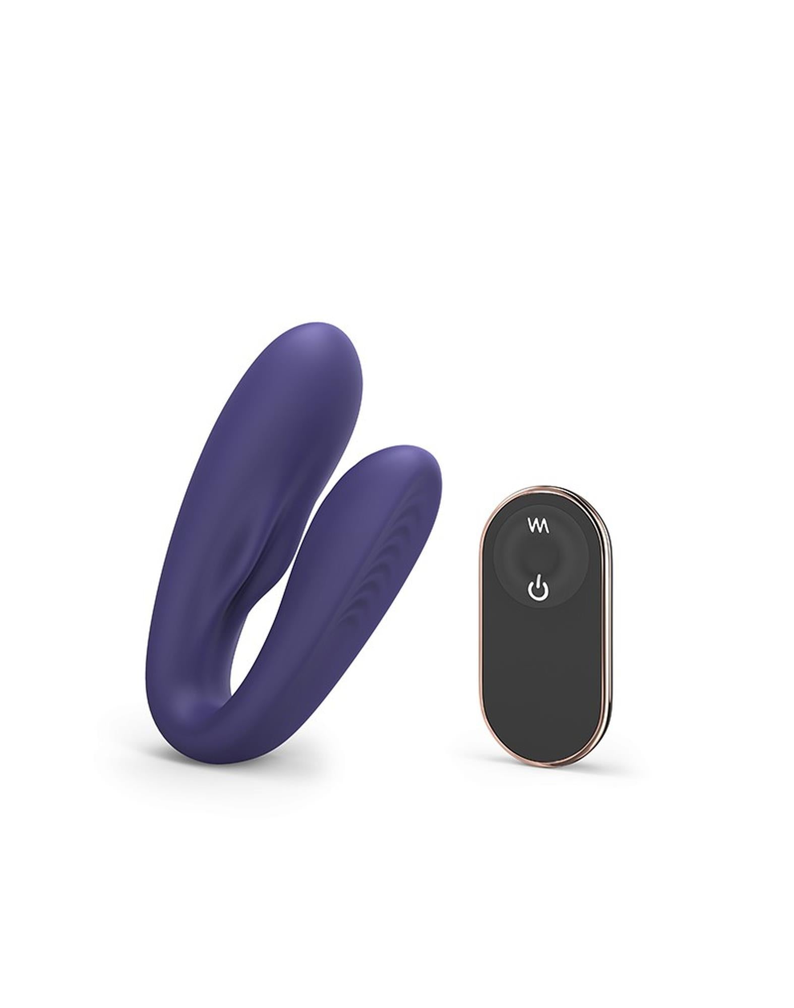 Stimulator clitoridian Love to Love Match Up Indigo 9 cm cu telecomandă