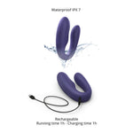 Stimulator clitoridian Love to Love Match Up Indigo 9 cm cu telecomandă