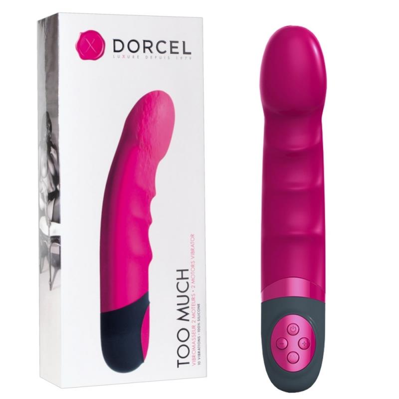Vibrator Dorcel Too Much Silicon pentru Punct G 22cm 2 Motoare