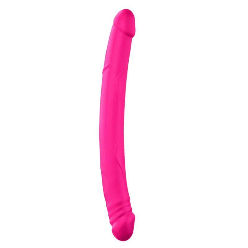 Dildo dublu din silicon Dorcel Real, roz, 42 cm