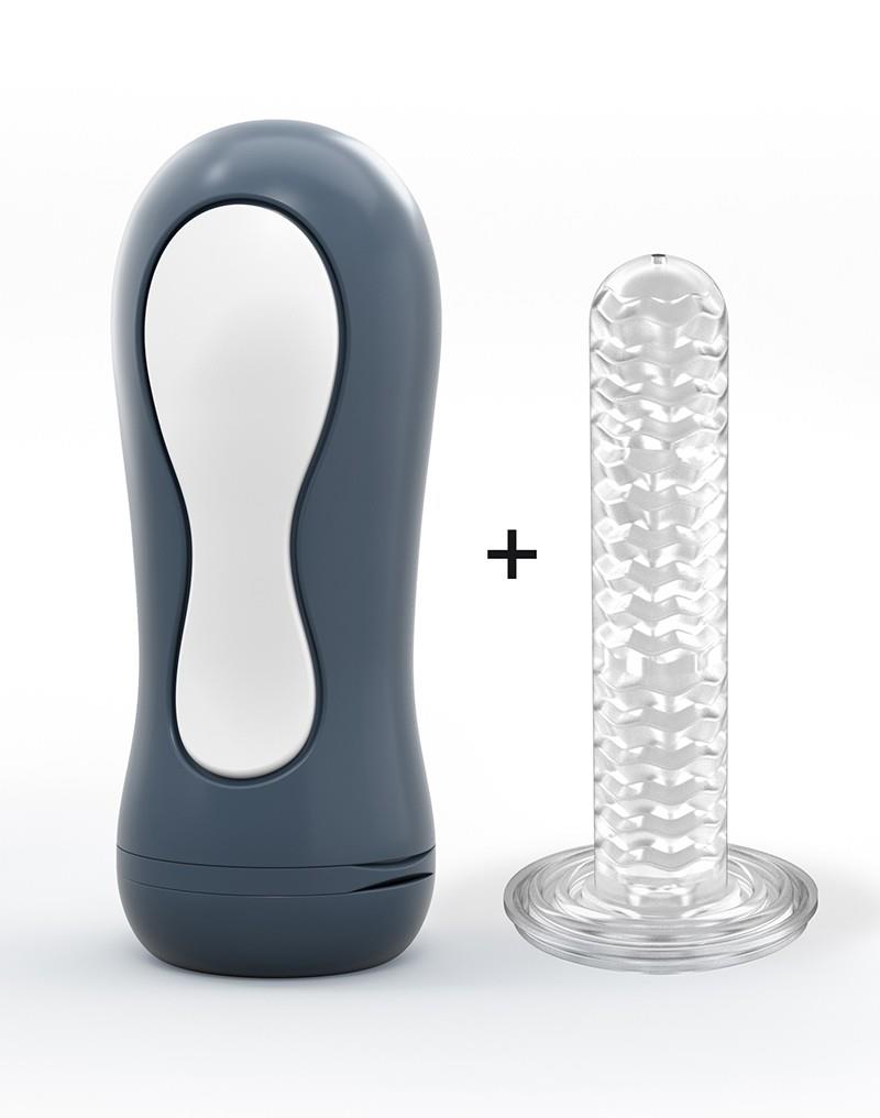Masturbator Sexpresso Dorcel cu puncte din silicon, impermeabil, 20 cm