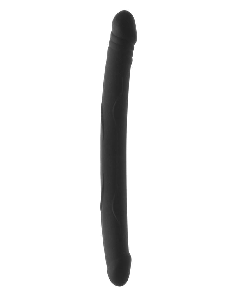 Dildo dublu realist din silicon Dorcel, negru, 42 cm