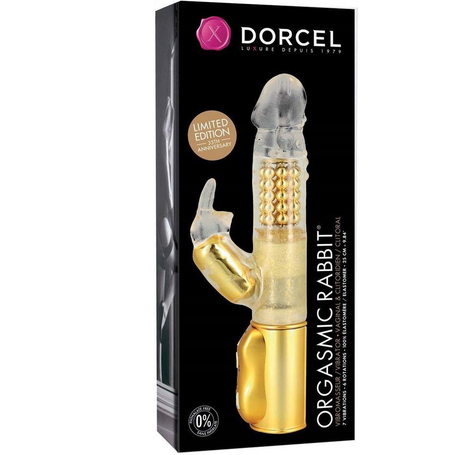 Vibrator Orgasmic Rabbit auriu Dorcel 25 cm