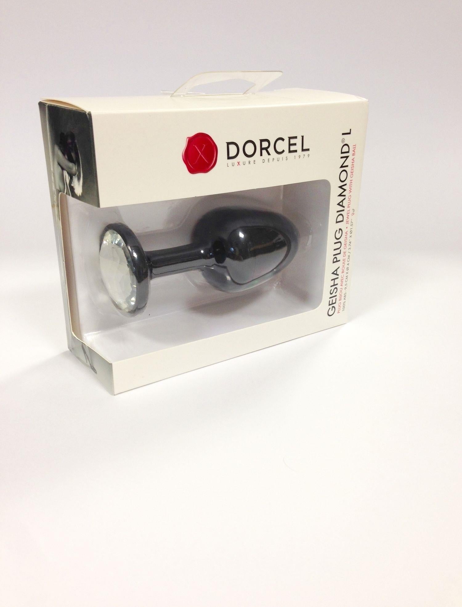 Plug anal Dorcel Geisha Diamond L cu cristal alb, 8 cm