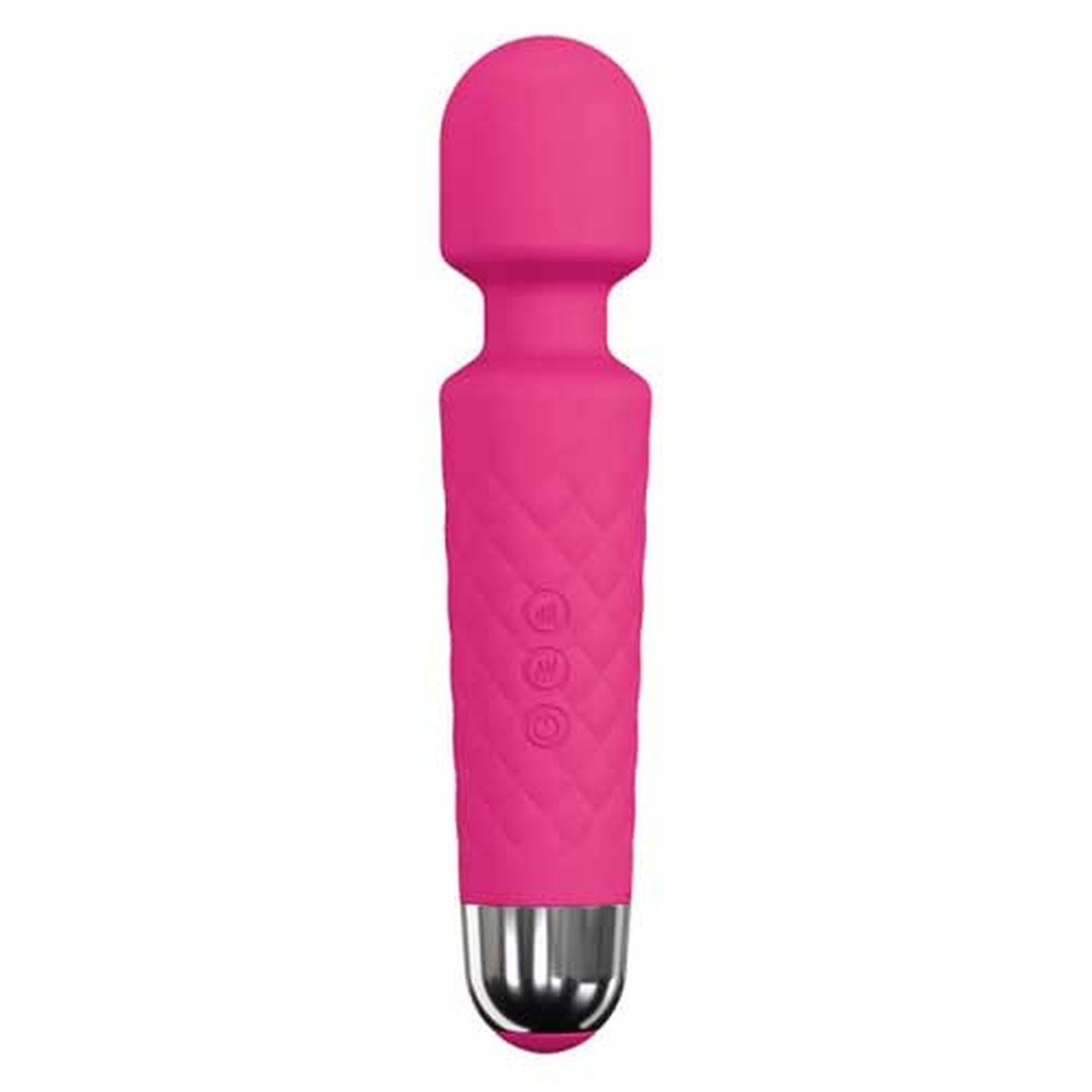 Baghetă de masaj Dorcel Wanderful Magenta din silicon, 20 cm, USB