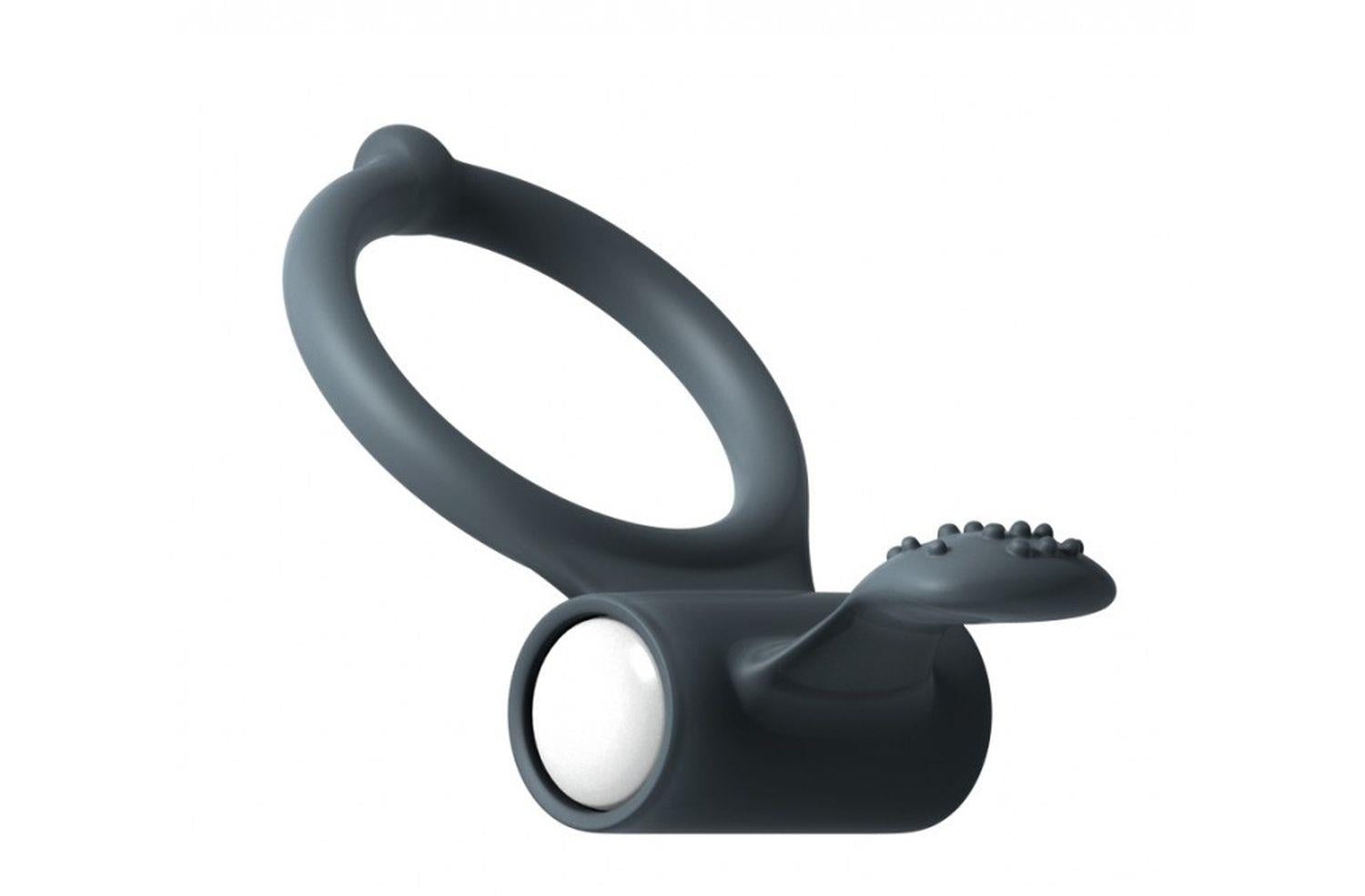 Inel vibrant Dorcel Power Clit, silicon negru