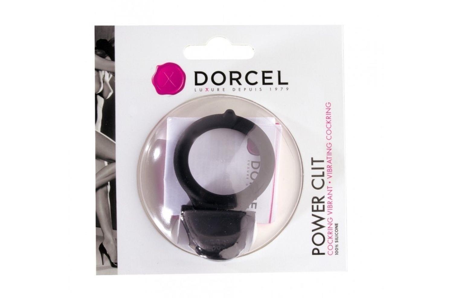 Inel vibrant Dorcel Power Clit, silicon negru