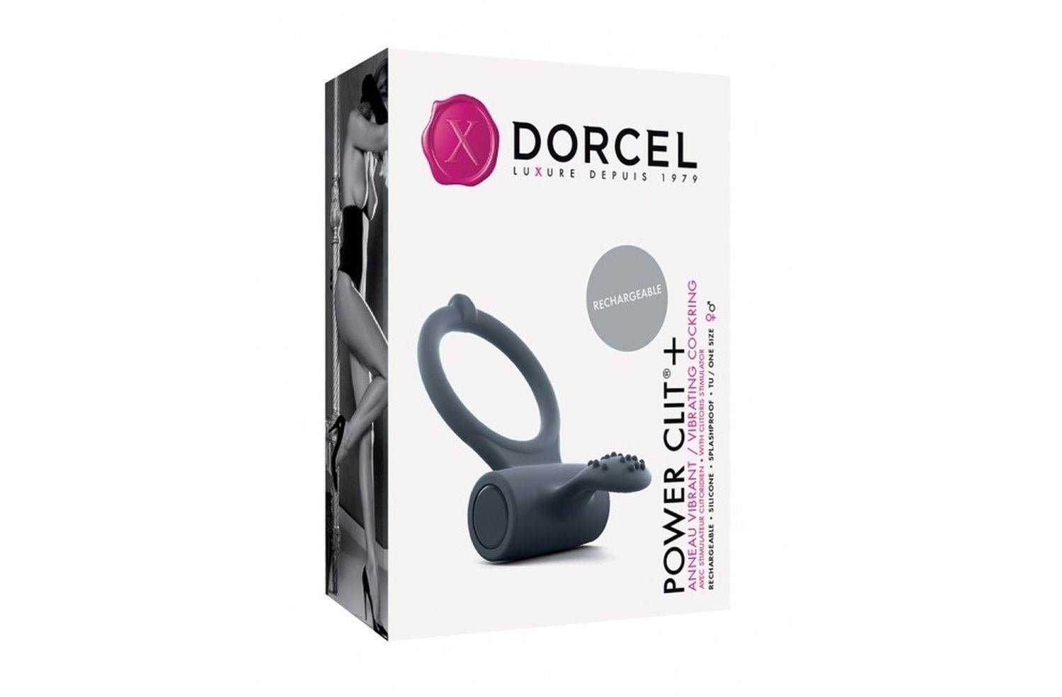 Inel vibrant pentru penis Dorcel Power Clit cu punct din silicon