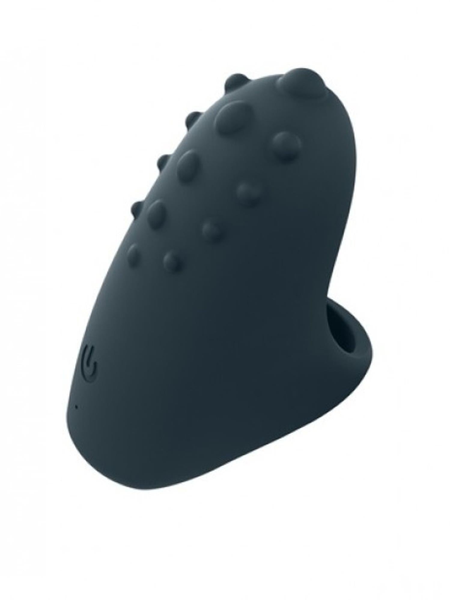Vibrator Dorcel Magic Finger, silicon gri, reîncărcabil, 5 cm