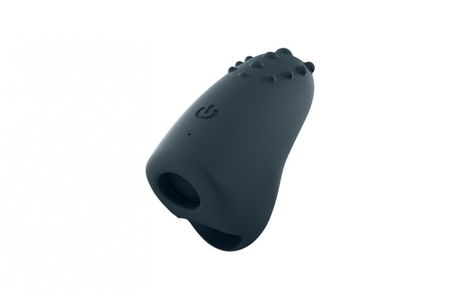 Vibrator Dorcel Magic Finger, silicon gri, reîncărcabil, 5 cm