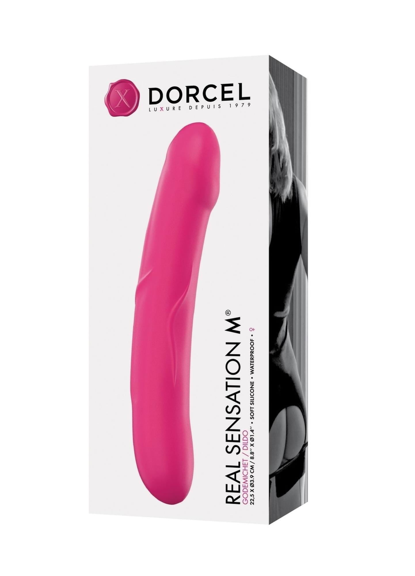 Dildo realist din silicon magenta Dorcel Real Sensation M 22,5 cm