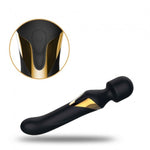 Vibrator Dorcel Dual Orgasms Gold Silicone USB cu două fețe, 23,5 cm