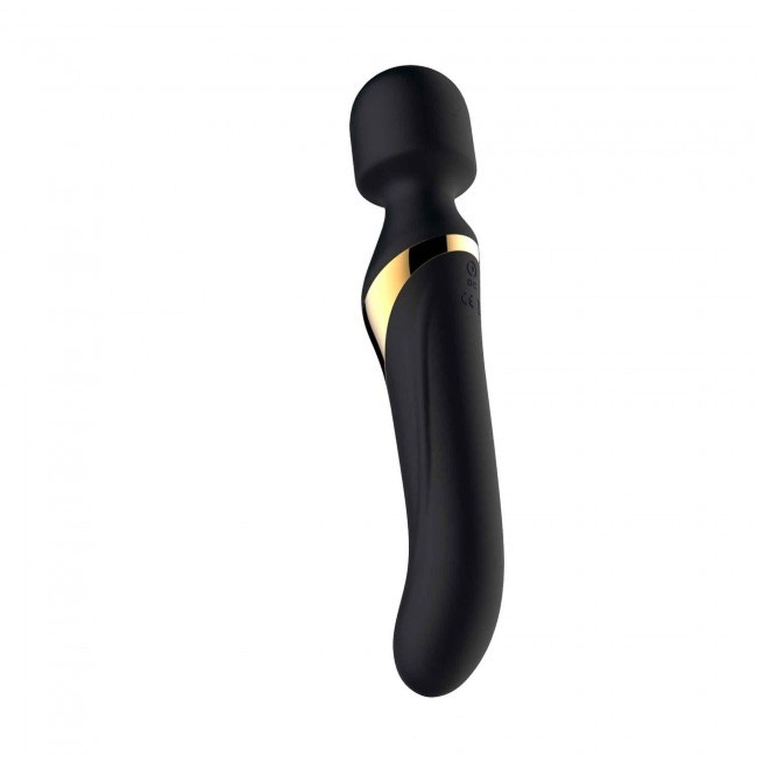 Vibrator Dorcel Dual Orgasms Gold Silicone USB cu două fețe, 23,5 cm