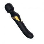 Vibrator Dorcel Dual Orgasms Gold Silicone USB cu două fețe, 23,5 cm