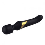 Vibrator Dorcel Dual Orgasms Gold Silicone USB cu două fețe, 23,5 cm