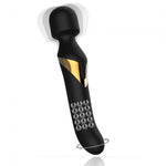 Vibrator Dorcel Dual Orgasms Gold Silicone USB cu două fețe, 23,5 cm