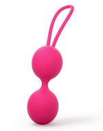 Bile duble de gheișă din silicon Dorcel, roz, 15,6 cm