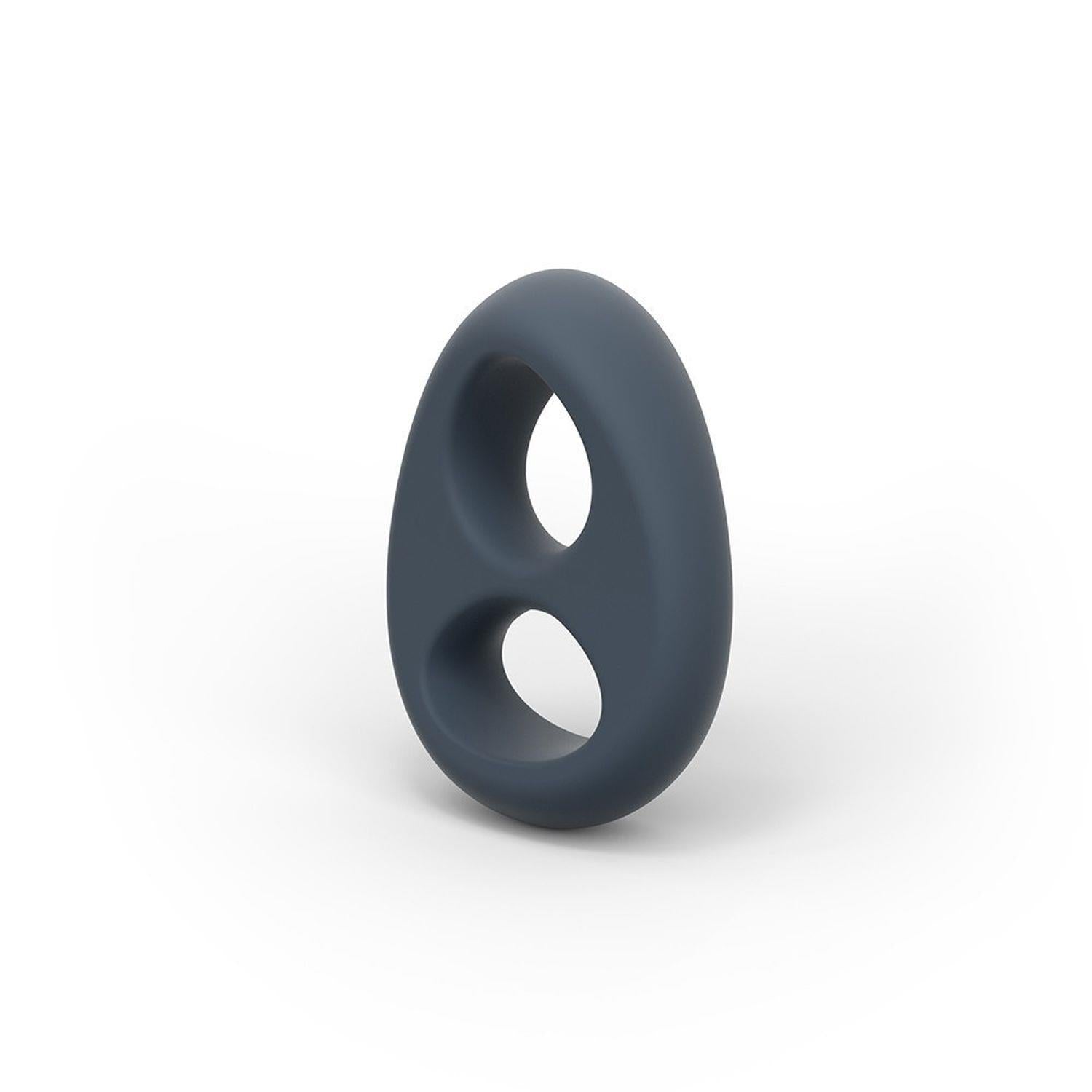 Inel pentru penis Dorcel Liquid Soft Teardrop din silicon, negru