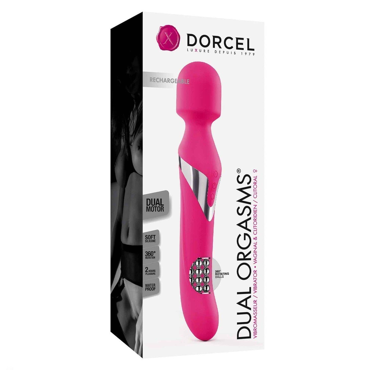 Vibrator Dorcel Dual Orgasms Magenta USB cu două fețe
