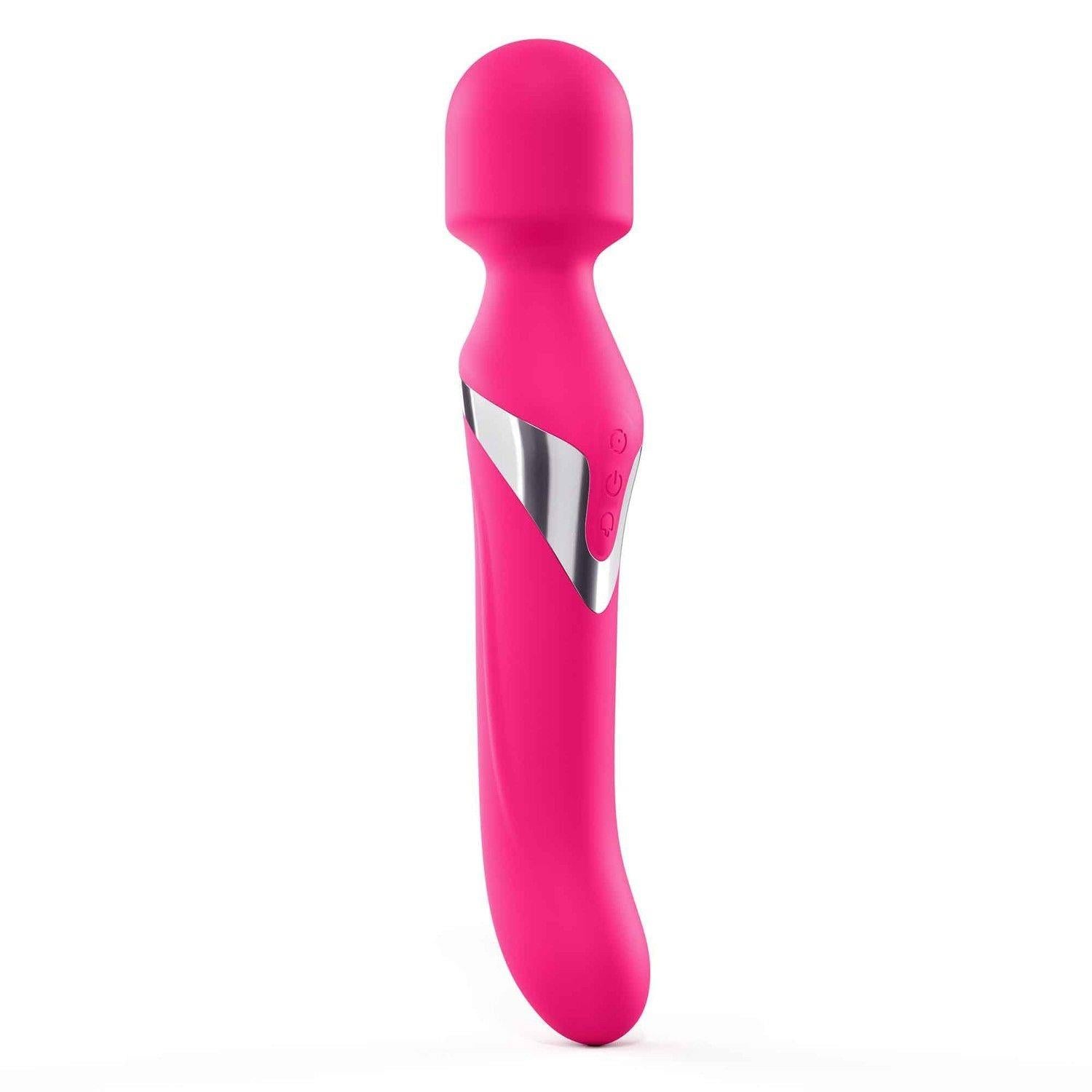 Vibrator Dorcel Dual Orgasms Magenta USB cu două fețe