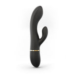 Vibrator Dorcel Glam Rabbit din silicon, negru, USB, 21,8 cm