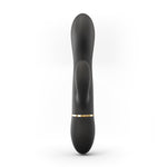 Vibrator Dorcel Glam Rabbit din silicon, negru, USB, 21,8 cm