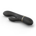 Vibrator Dorcel Glam Rabbit din silicon, negru, USB, 21,8 cm