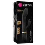 Vibrator Dorcel Glam Rabbit din silicon, negru, USB, 21,8 cm