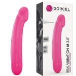 Vibrator realist Dorcel M din silicon magenta, 18 cm, USB