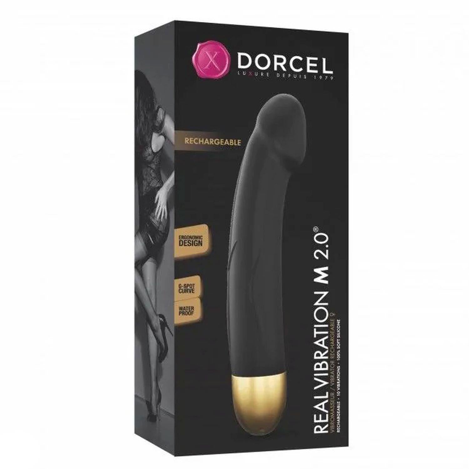 Vibrator realist Dorcel Real Vibration M negru cu USB