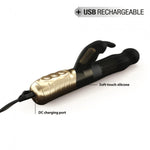 Vibrator USB Dorcel Baby Rabbit negru și auriu 22 cm