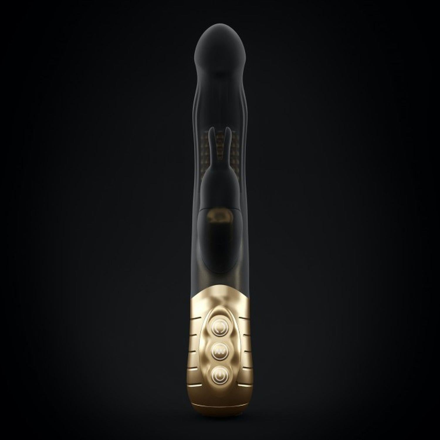 Vibrator USB Dorcel Baby Rabbit negru și auriu 22 cm
