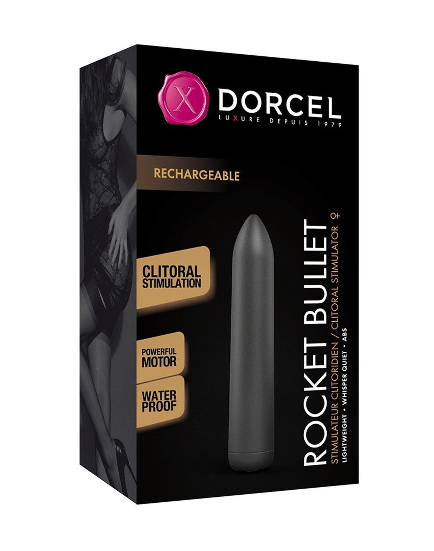 Vibrator Dorcel Rocket Bullet Negru 9 cm Impermeabil