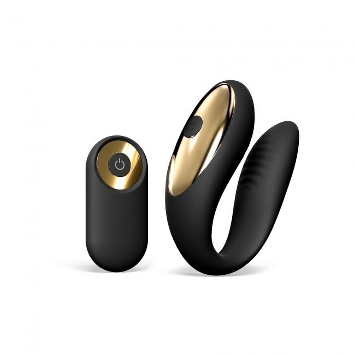 Vibrator Dorcel Perfect Lover pentru cupluri, silicon negru, USB, 8 cm