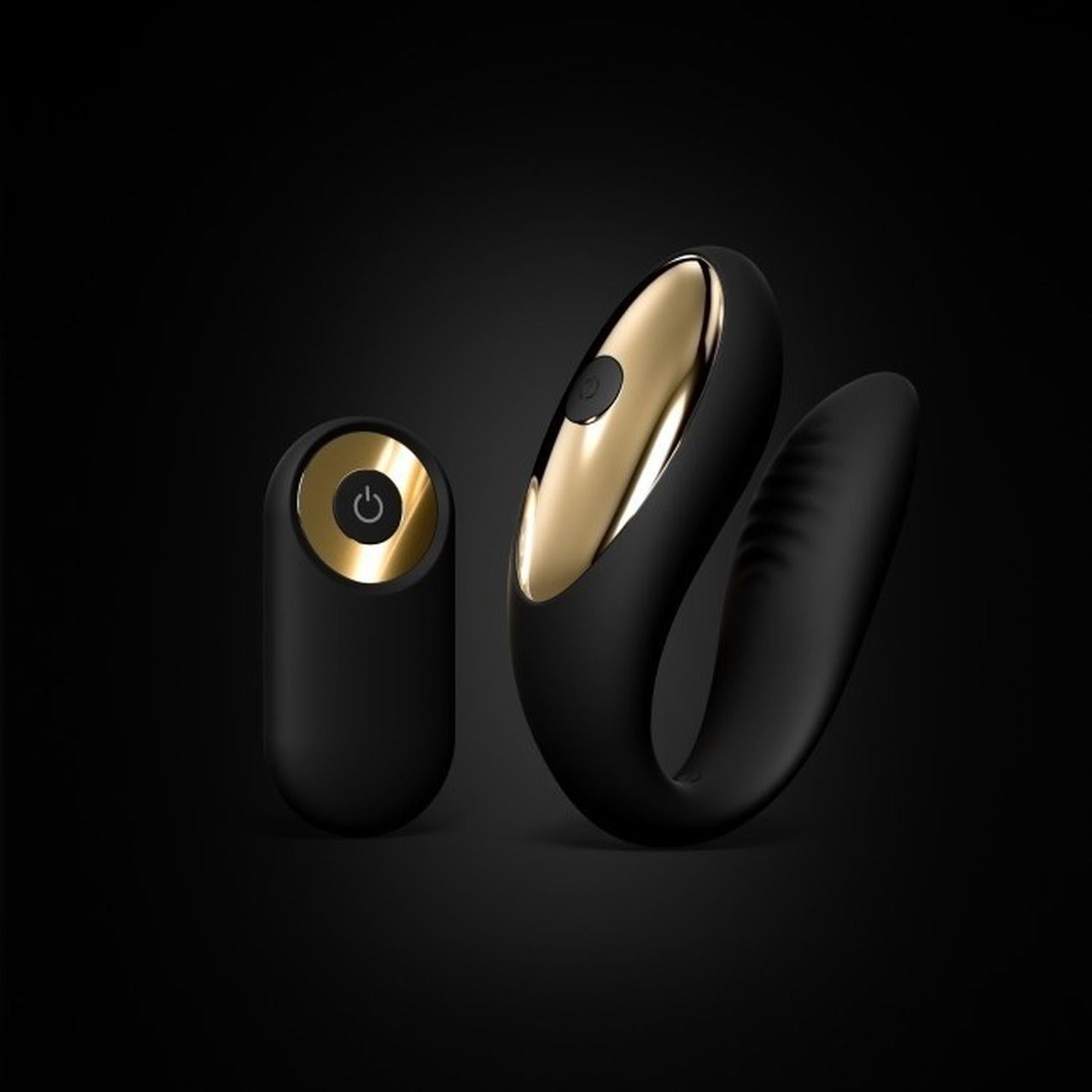 Vibrator Dorcel Perfect Lover pentru cupluri, silicon negru, USB, 8 cm