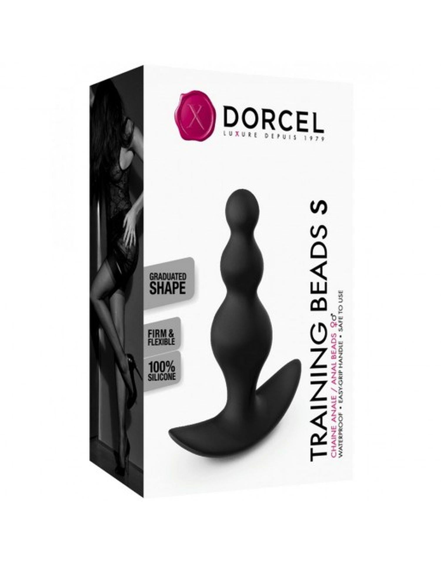 Plug anal din silicon cu mărgele Dorcel S 10 cm