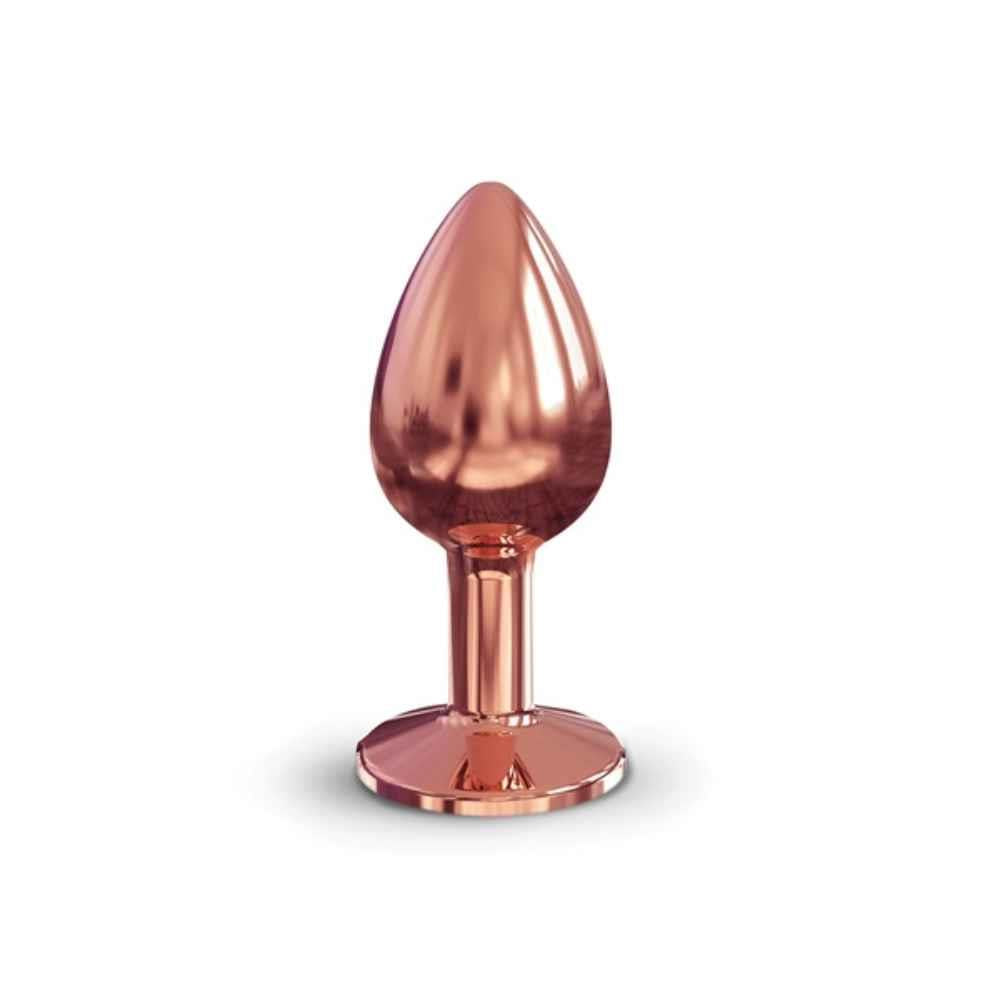 Plug anal Marc Dorcel Diamond S 7 cm, negru, cu cristale, din metal