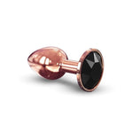 Plug anal Marc Dorcel Diamond S 7 cm, negru, cu cristale, din metal