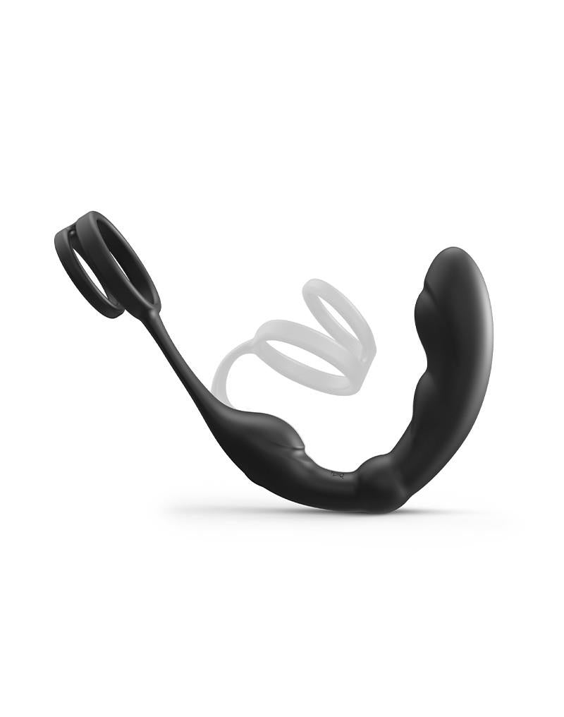 Masaj de prostată cu inel dublu din silicon Dorcel 18 cm