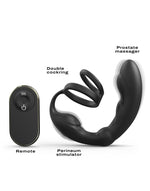Masaj de prostată cu inel dublu din silicon Dorcel 18 cm