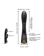 Vibrator flexibil Dorcel Flexi Rabbit, negru, 21 cm