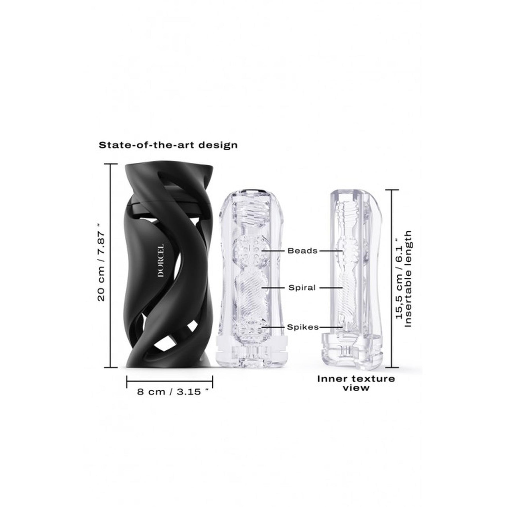 Masturbator portabil Dorcel Deep Blow, negru