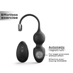 Bile vibrante Dorcel Love Balls Geisha, negre, USB, 9 cm