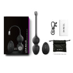 Bile vibrante Dorcel Love Balls Geisha, negre, USB, 9 cm