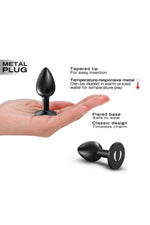 Dop anal metalic Onix S Dorcel, termoreactiv negru