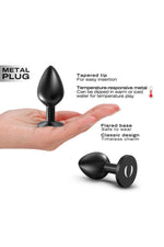 Dop anal metalic ONIX Dorcel negru, mărime L